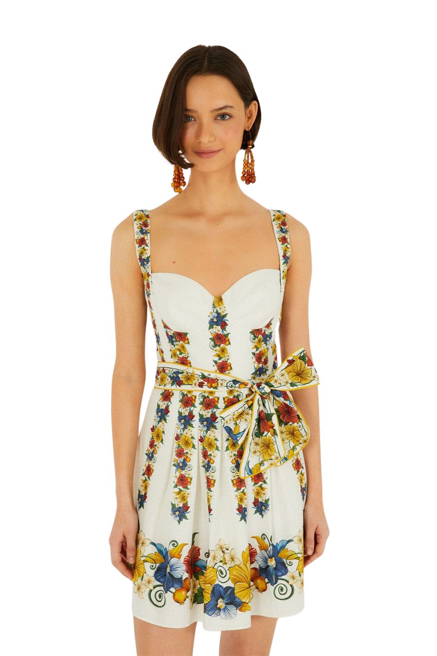 Tropi Mini Dress in Off-White