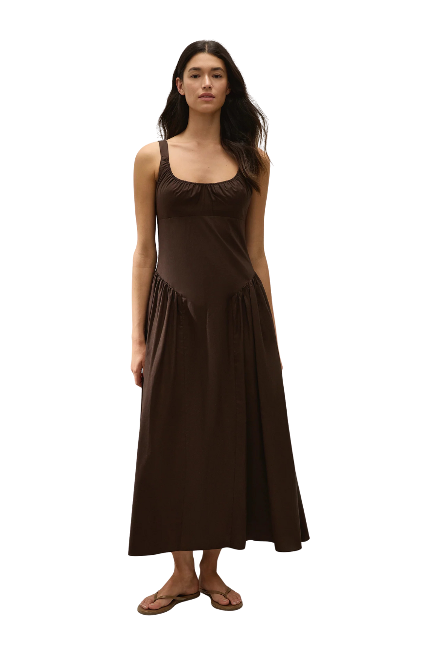 Marcella Midi Dress in Espresso