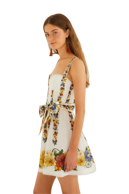 Tropi Mini Dress in Off-White