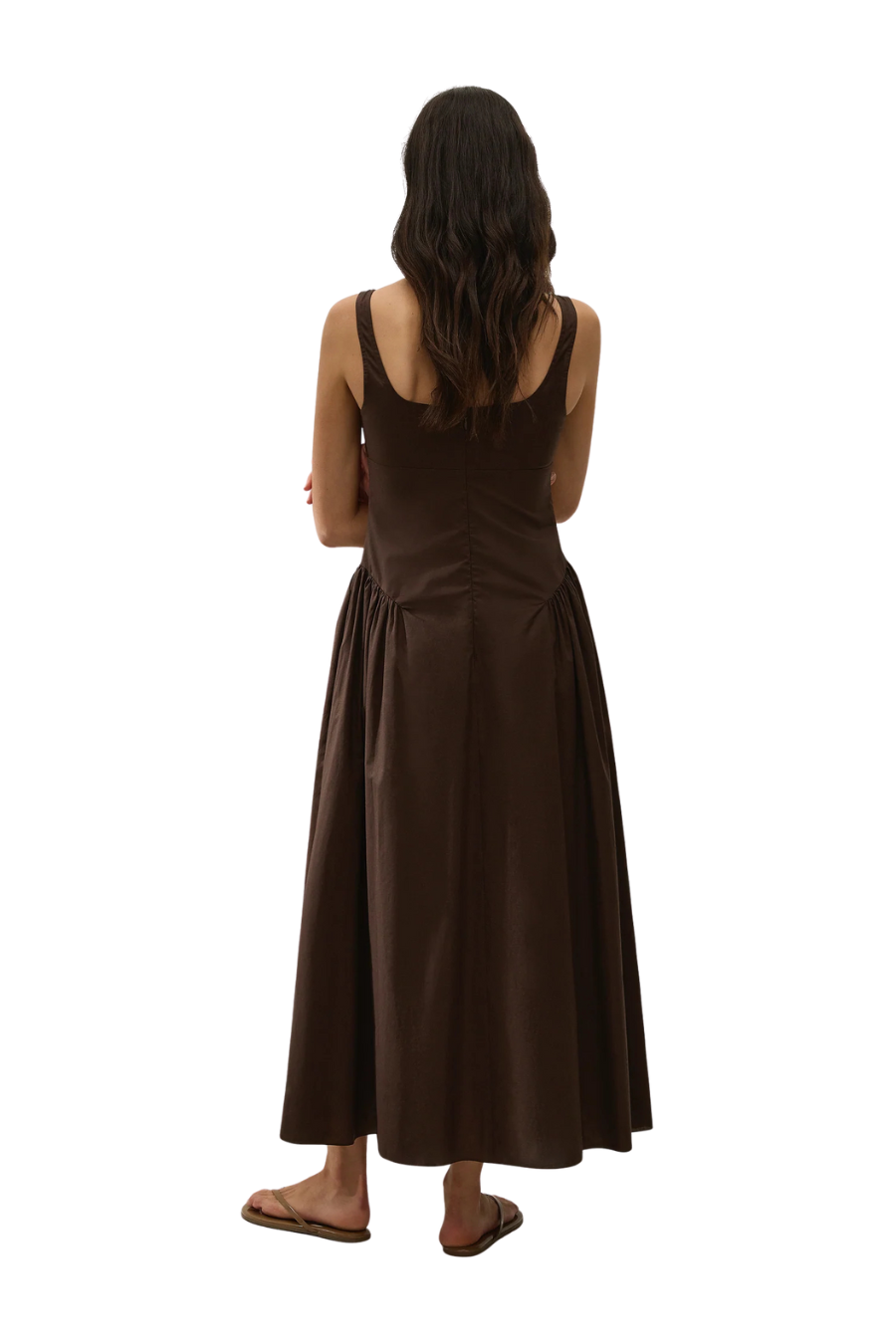 Marcella Midi Dress in Espresso