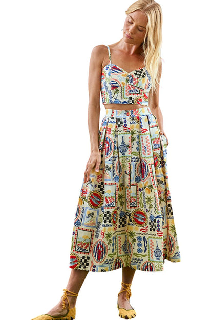 Eva Skirt in Coastal Conversation