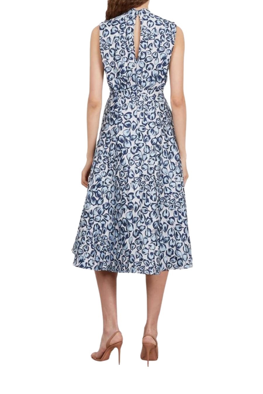 Flora Dress in Porcelain Blues