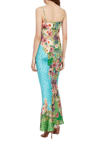 Renee Long Dress in Plumeria Trellace