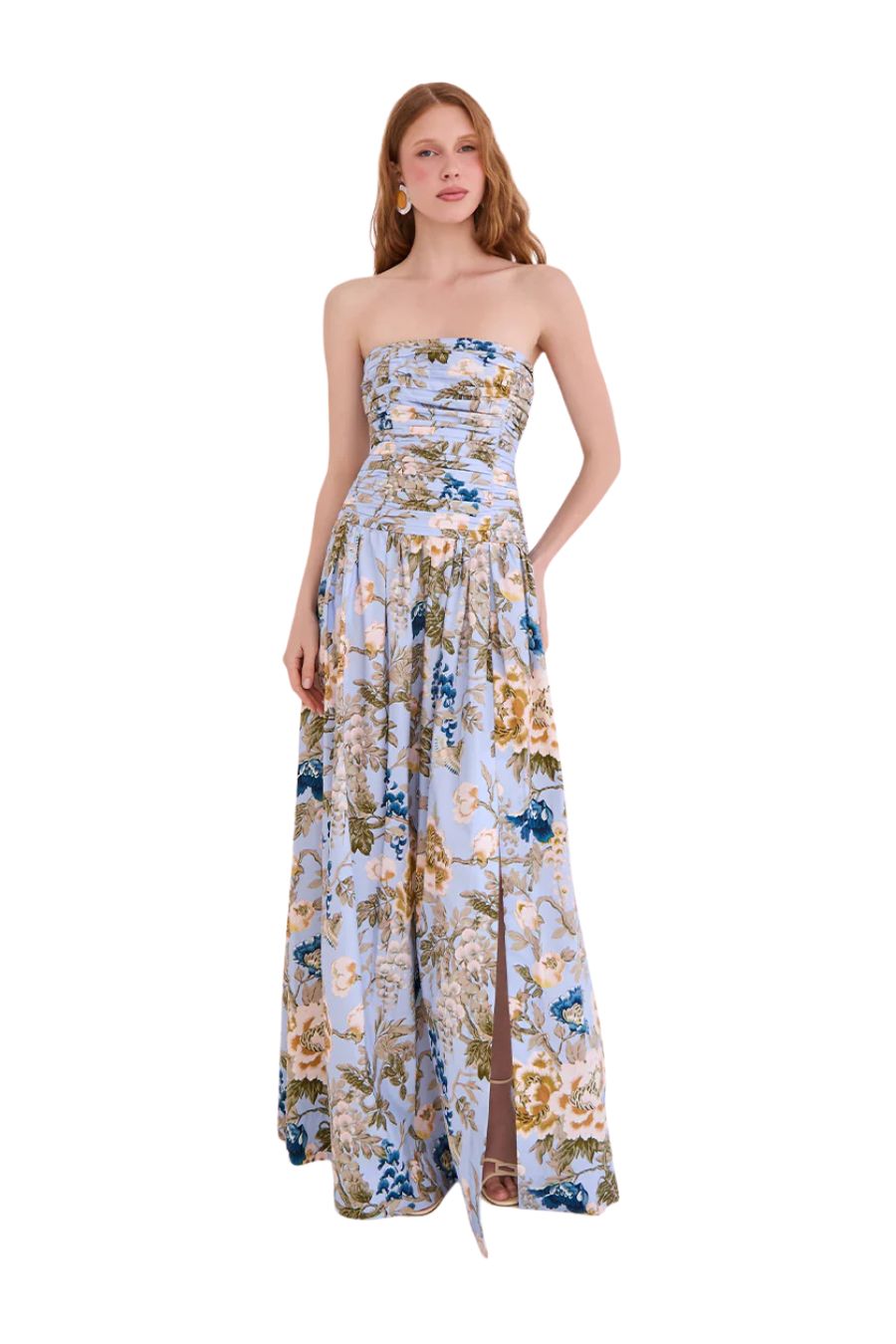 Montreal Gown in Flora Meadow Light Blue