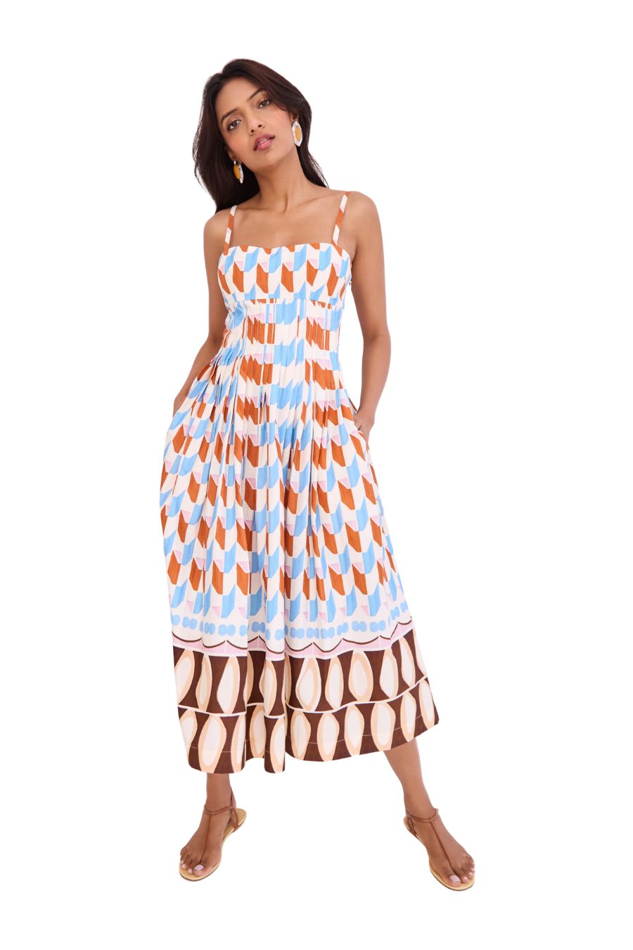 Sea Island Dress in Talavera Tile Ivory | Cara Cara | Bunny & Babe
