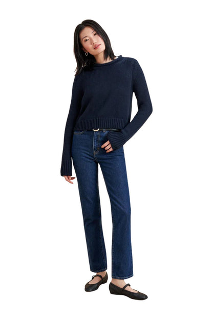 Solid Mini Marina Sweater in Navy