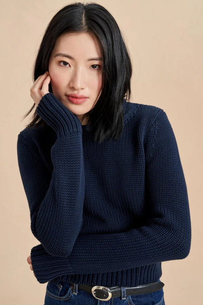 Solid Mini Marina Sweater in Navy