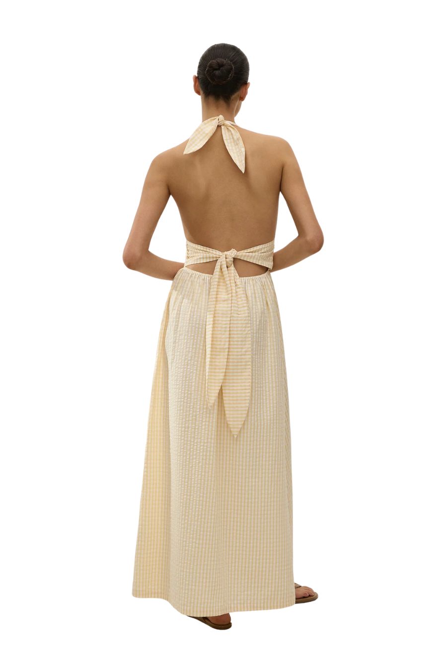 Lido Maxi in Butter Textured Gingham