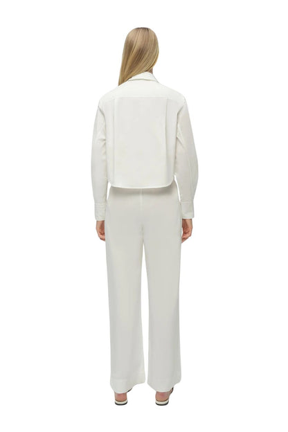 Renata Cropped Shirt in White
