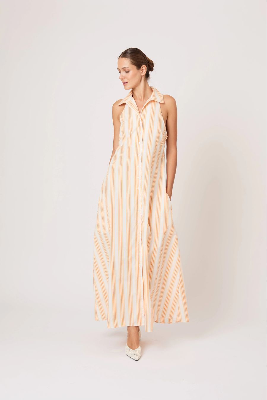 Take It or Sleeveless Dress in Creamsicle