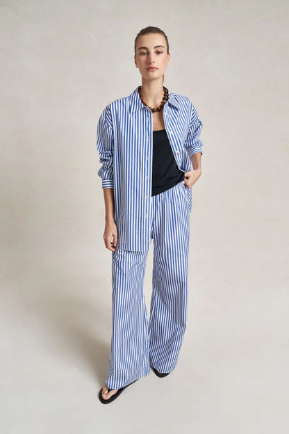 Roman Pant in Cobalt/White