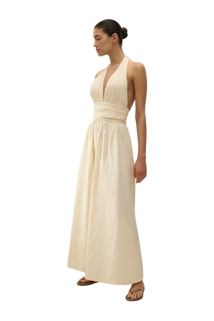 Lido Maxi in Butter Textured Gingham