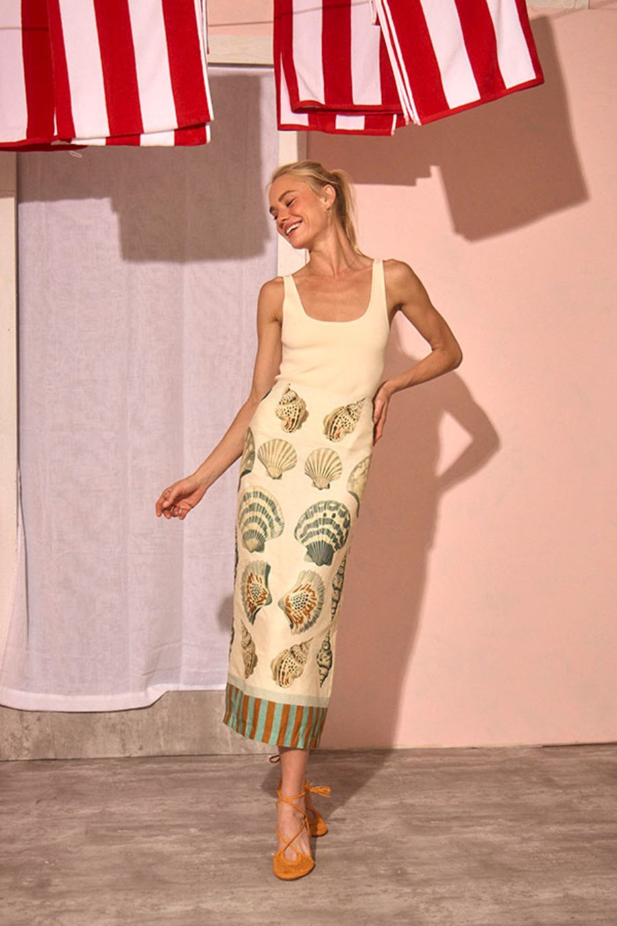 Lynne Skirt in Somers Shell Cream