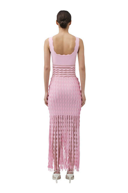 Brionne Scalloped Midi Dress in Daisy