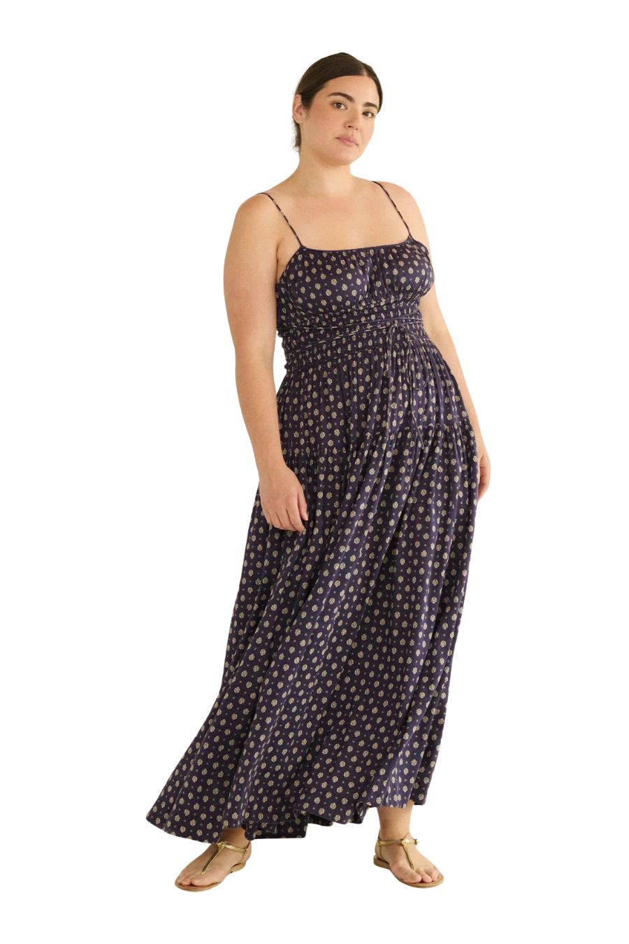 Safia Dress in Navy Cadiz Foulard