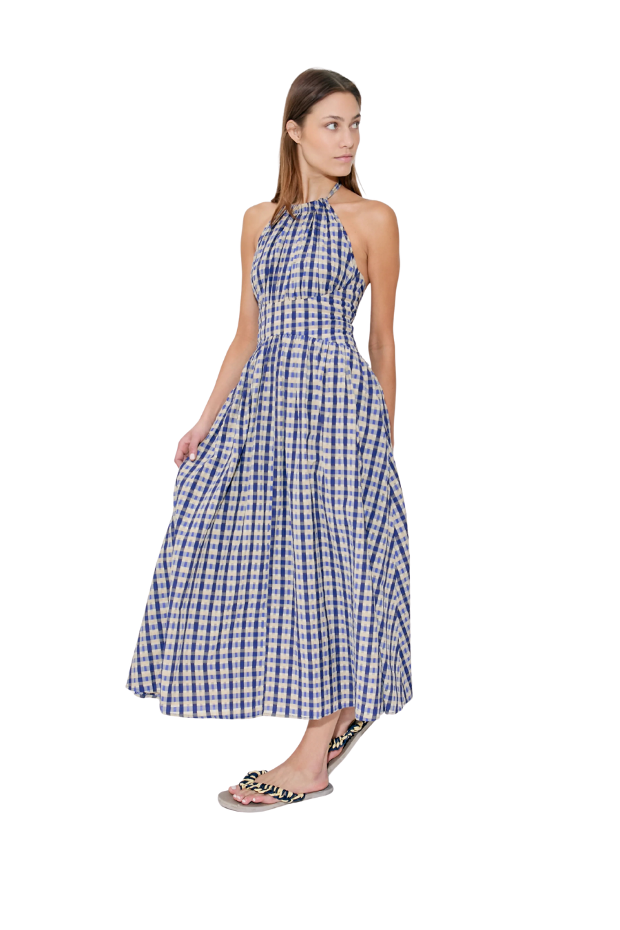 Halter in the Name of Love in Navy Check