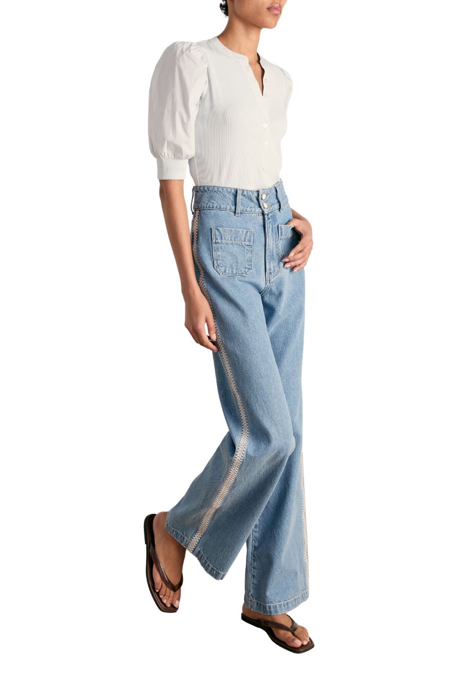 Coralee Top in River Mist