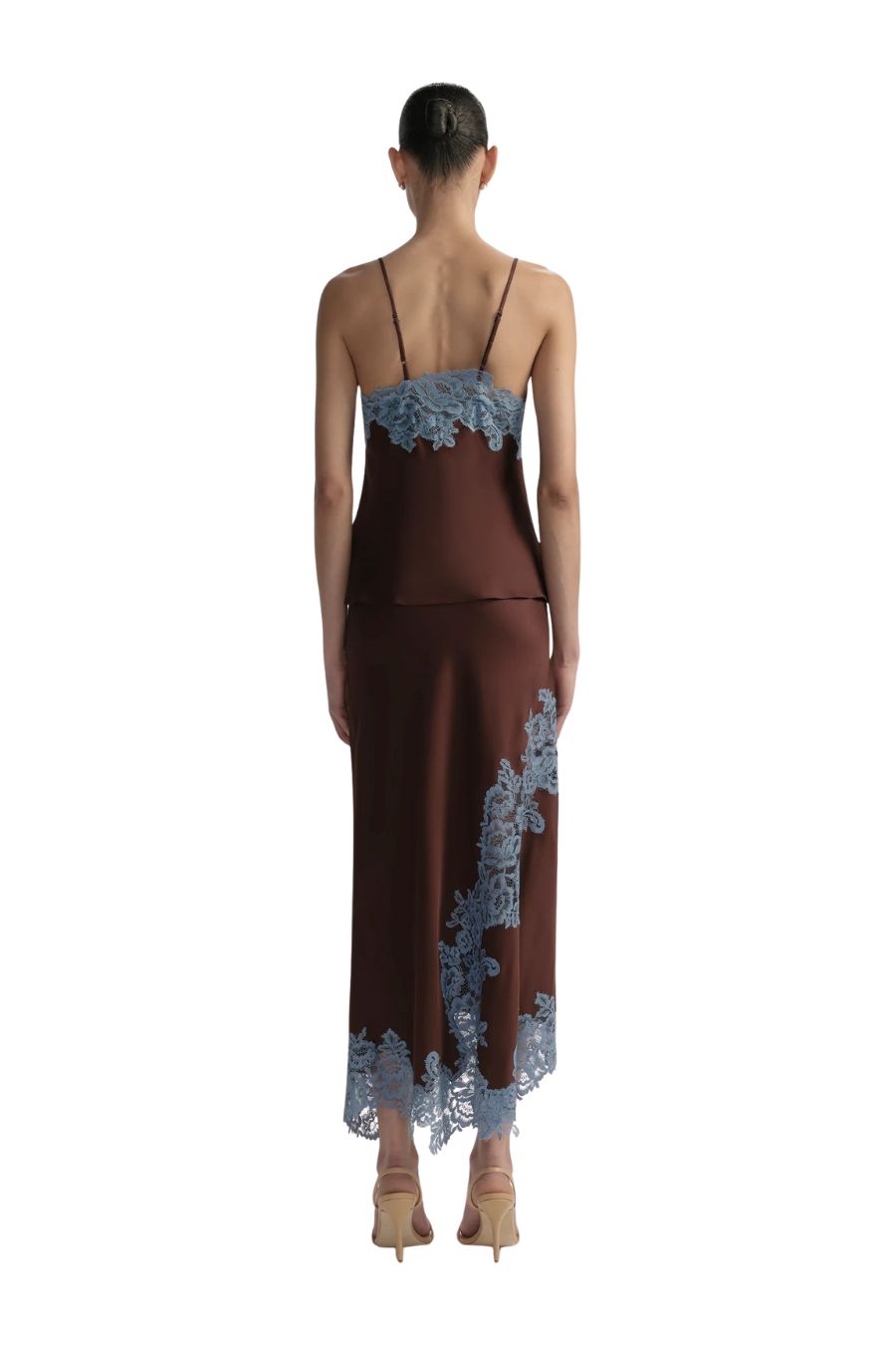 Olivia Skirt in Ganache/French Blue