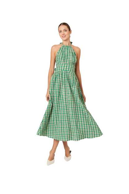 Halter in the Name of Love in Green Check