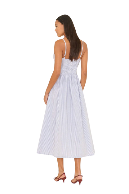 Blue Aggie Bardot Dress