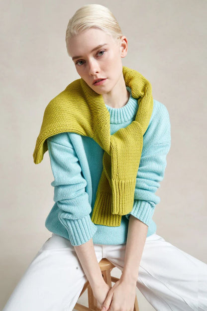 Solid Marin Sweater in Aqua