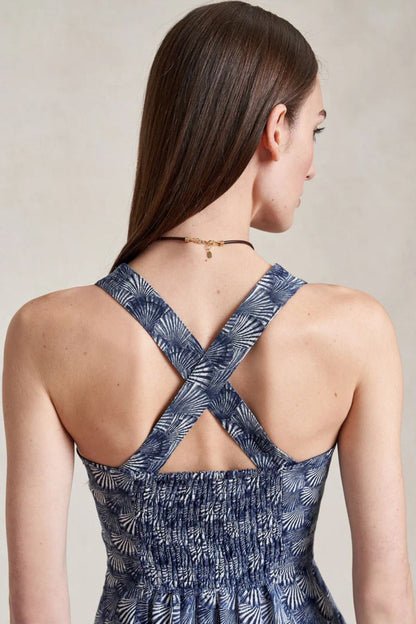Shelly Dress in Midnight/Ivory