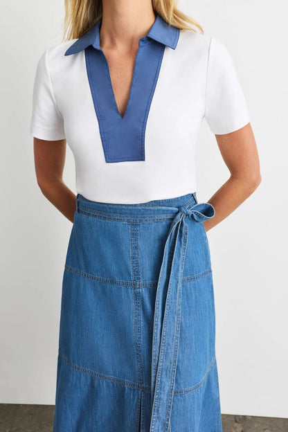 Hudley Skirt in Medium Indigo Blue