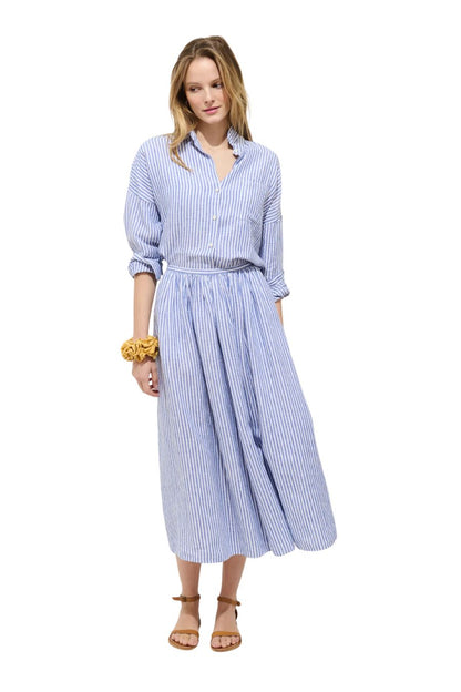 Sarah Skirt in Ocean/Ivory