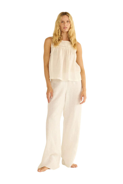 Lavon Linen Pant in Salt
