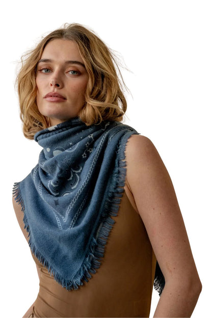 Cosmic Rodeo Denim/Sky Cashmere Wrap
