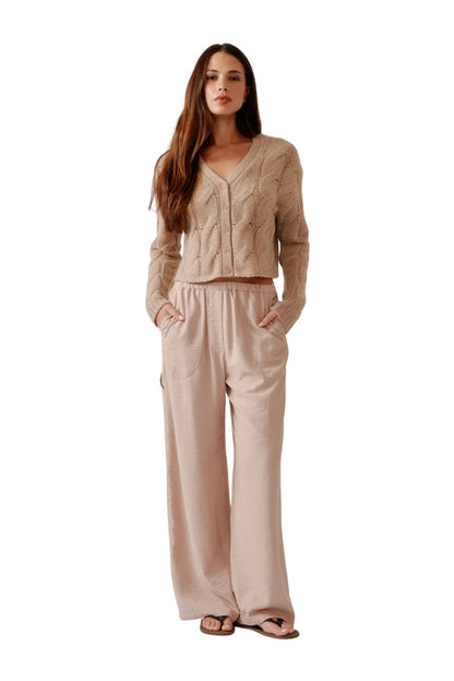 Jolie Cashmere Cardigan in Dune
