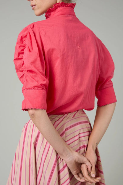 Vita in Wild Flower Embroidered Raspberry