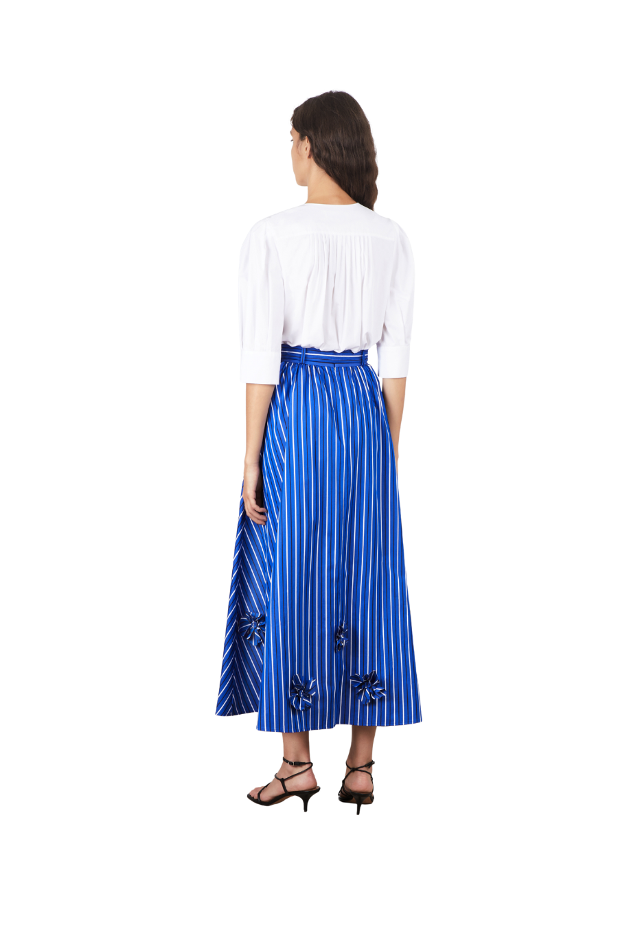 Judi Skirt in Azure Stripe