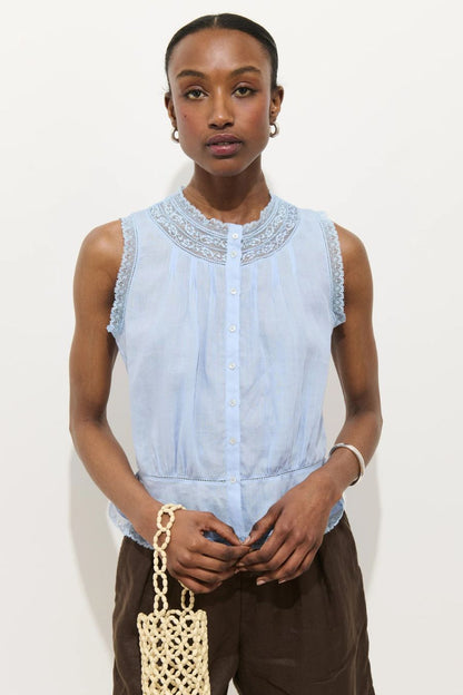 Collette Top in Ramie Hydrangea