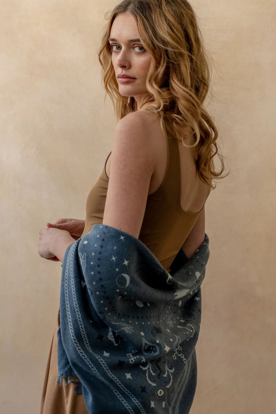 Cosmic Rodeo Denim/Sky Cashmere Wrap