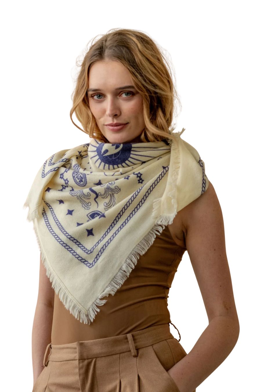 Cosmic Rodeo Yellow Cashmere Wrap
