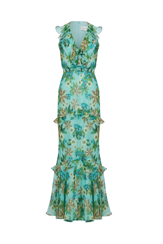 Rita Dress in Fiori Mint