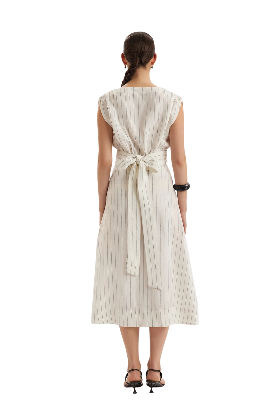 Shaan Stripe Top in Ivory Black