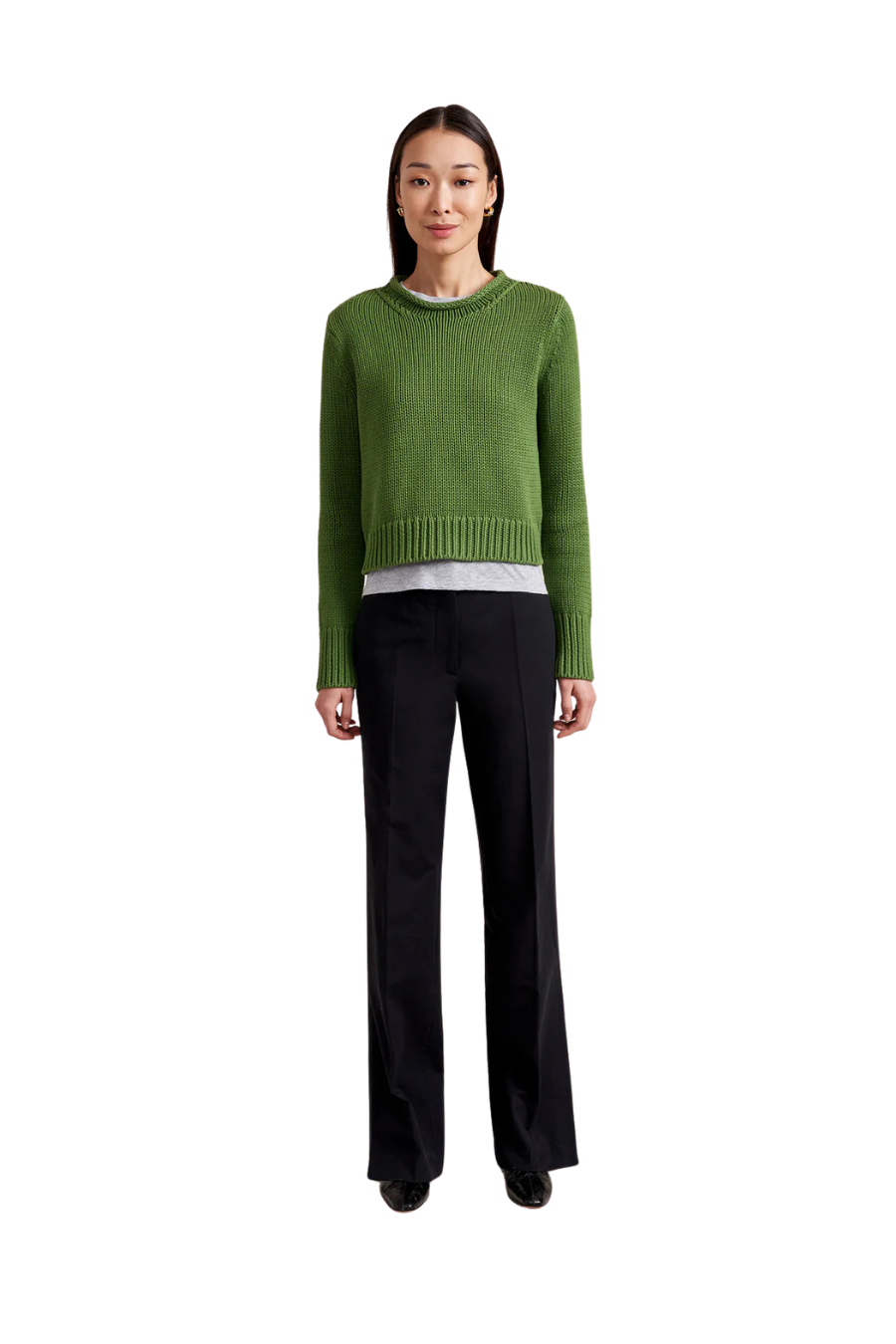 Solid Mini Marina Sweater in Cactus