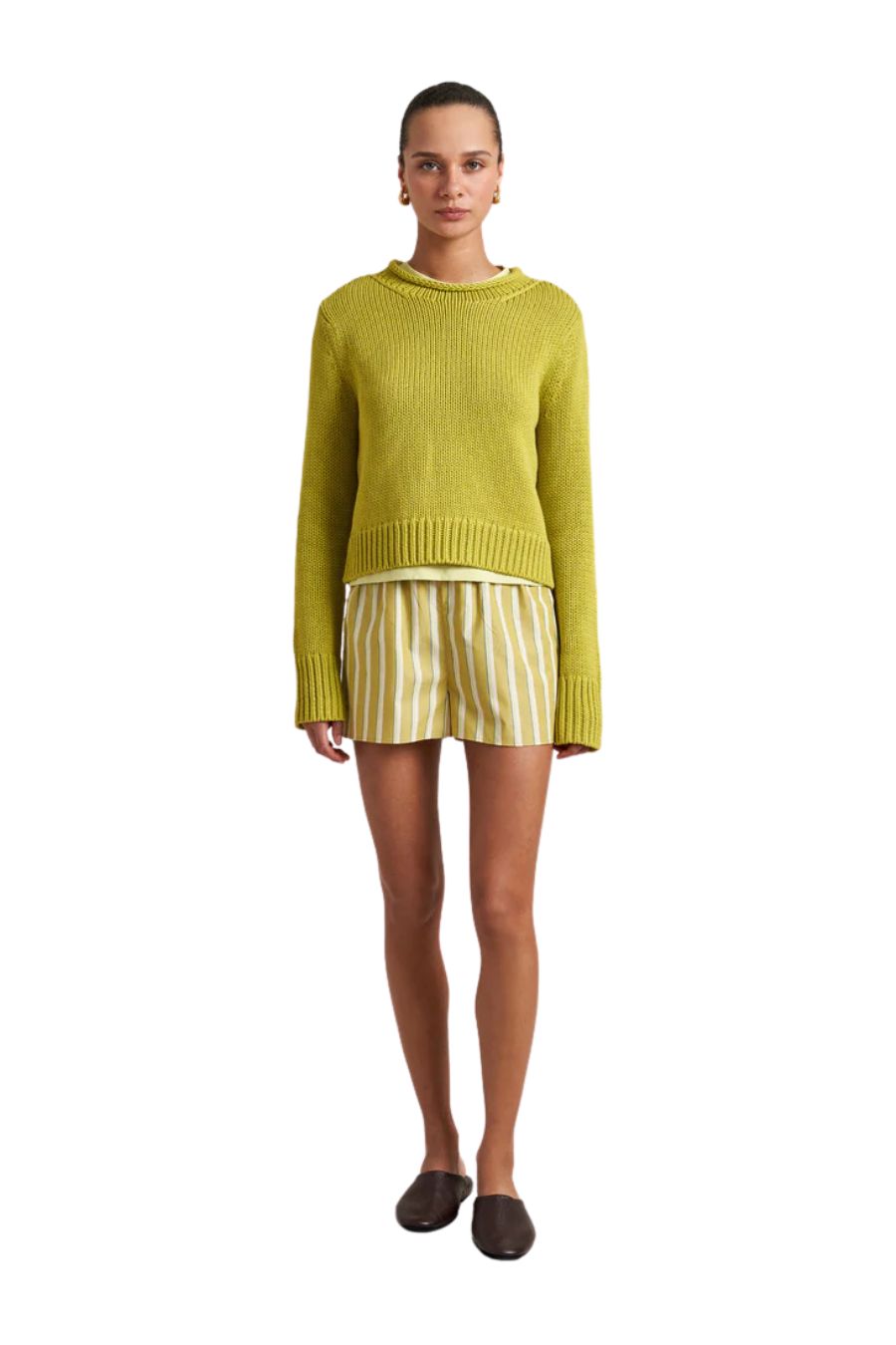 Solid Mini Marina Sweater in Keylime