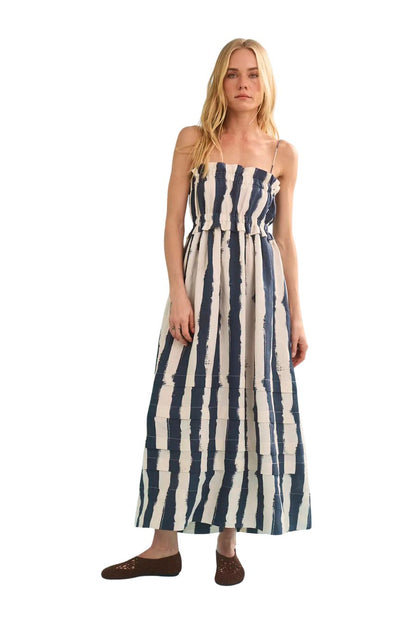 Larkin Dress in Lighthouse Stripe Navy