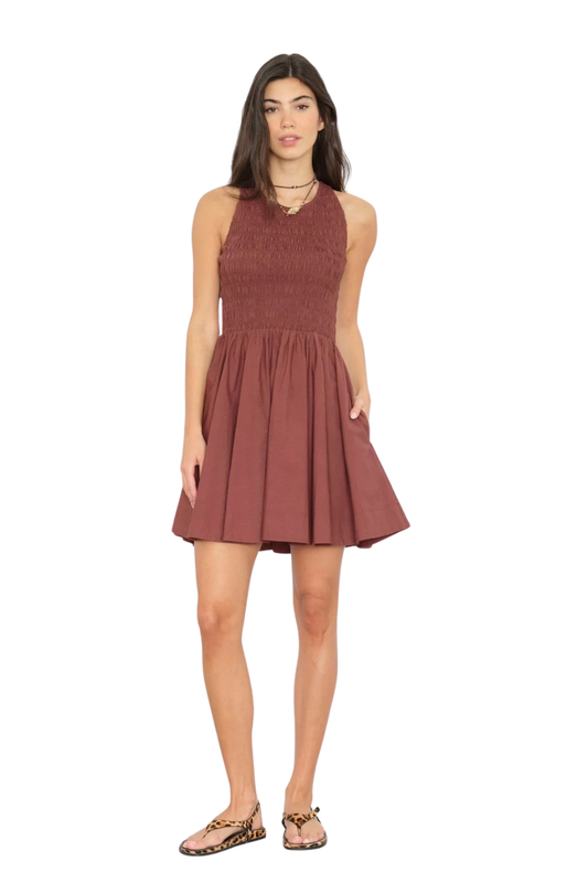 Florie Dress in Adobe Brown