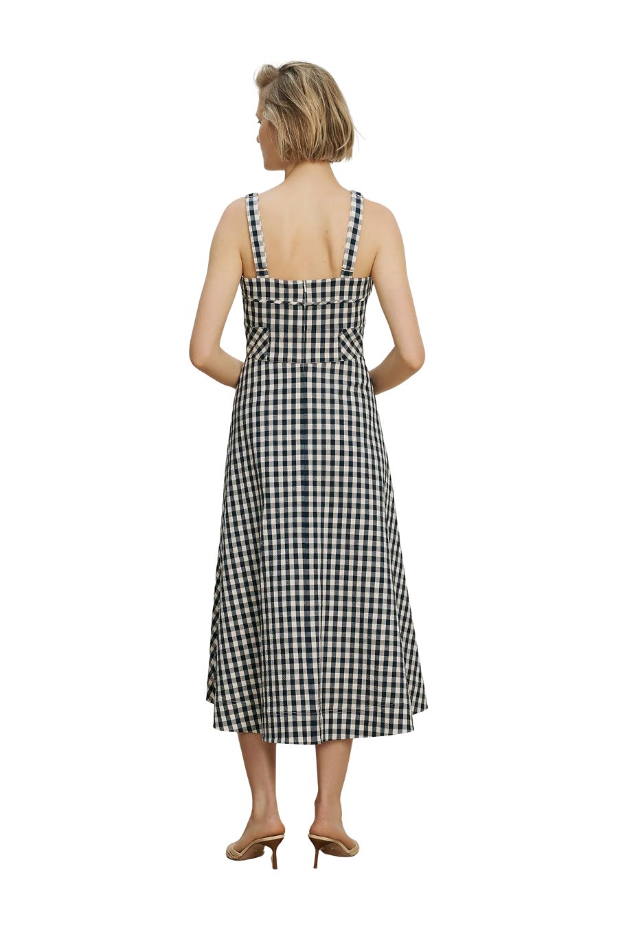 Aila Dress in Navy/Dove