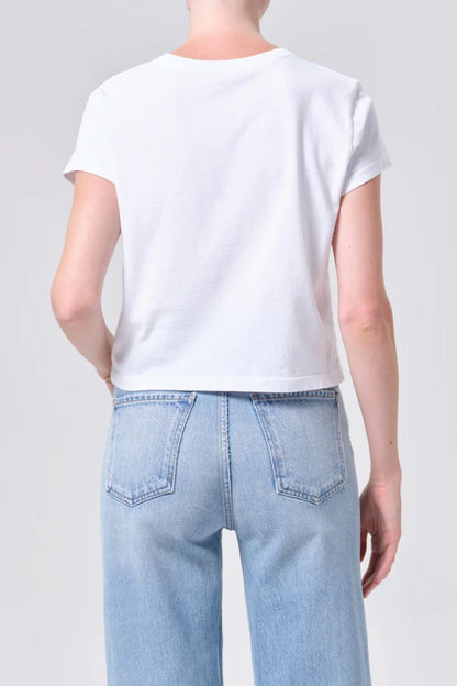Adine Shrunken Tee in White