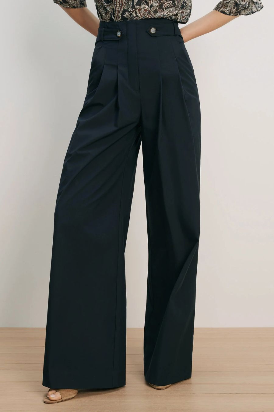 Allman Wide-Leg Pant in Navy