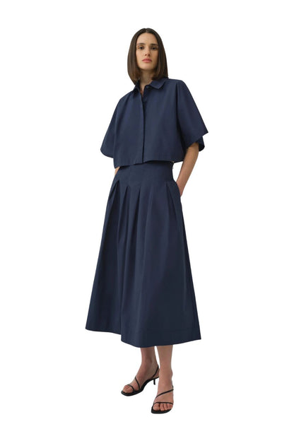Elora Midi Skirt in Midnight