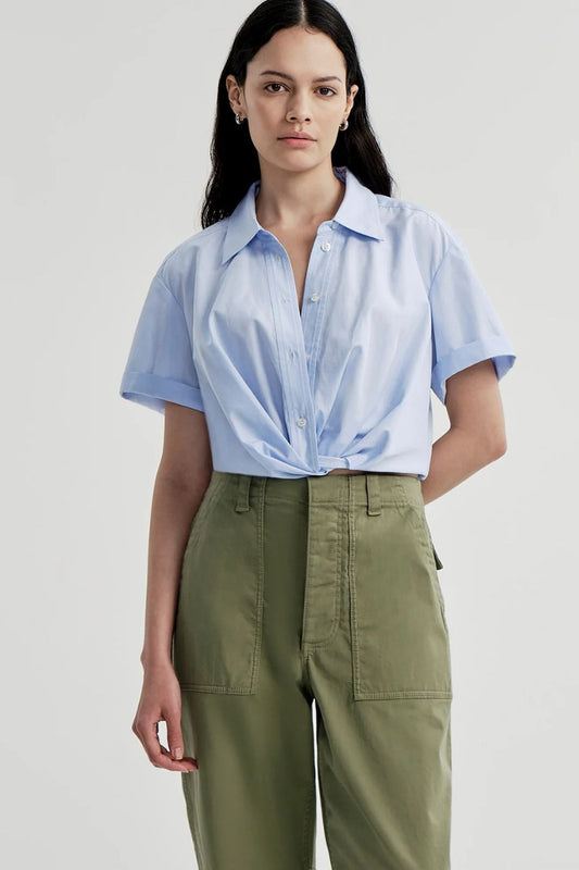 Lily Top in French Blue/White