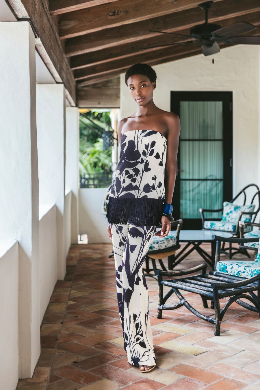 Pisa Pant in Botanic Ivory