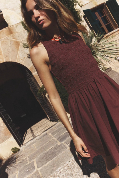 Florie Dress in Adobe Brown