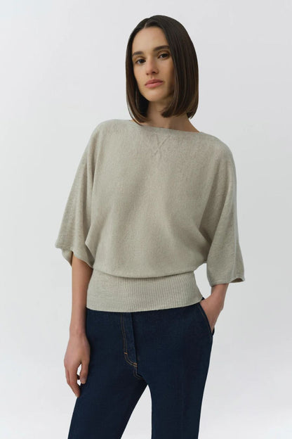 Shai Boxy Tee in Stone